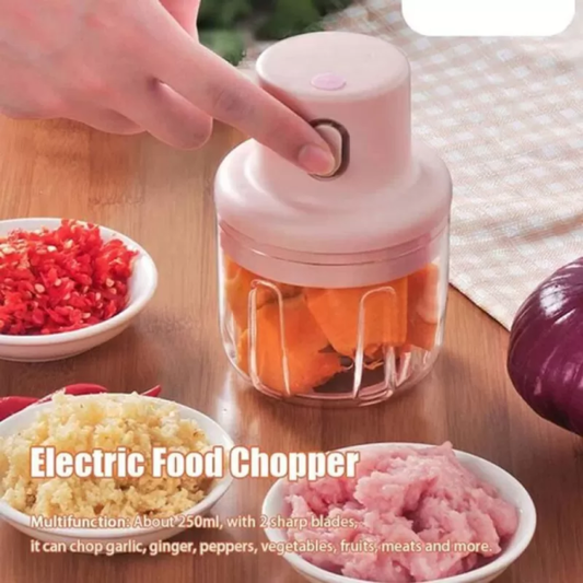 USB‑Rechargeable Mini Food Chopper 250ml – Portable Electric Grinder for Garlic, Veggies & Nuts