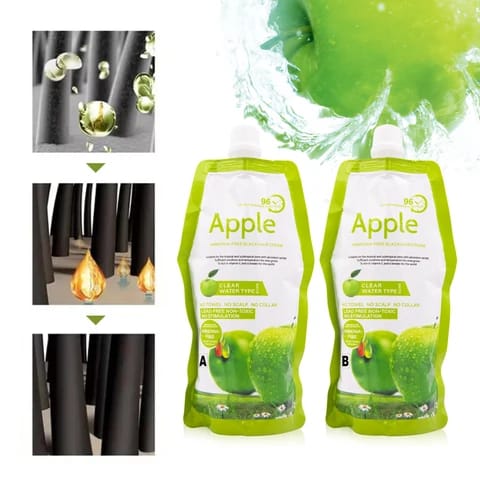 Apple Ammonia-free Black Hair Cream, Organic Black Hair Dye- Natural Black Hair Color Cream 500ml