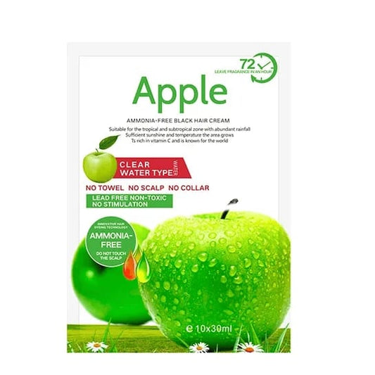 Apple Ammonia‑Free Black Hair Cream 300ml – 100% Organic Hair Dye • Natural Black Shade • Rich Conditioning