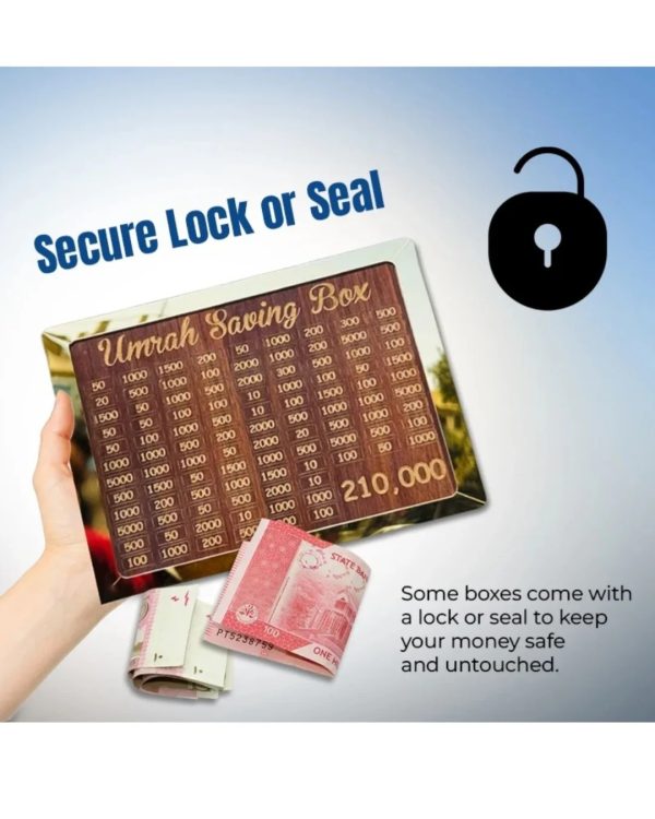 Umrah Saving Box – Premium Wooden Box for Holy Journey